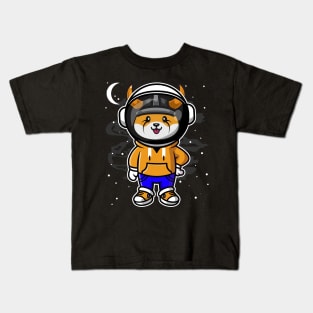 Hiphop Astronaut Floki Inu Coin Floki Army To The Moon Crypto Token Cryptocurrency Wallet Birthday Gift For Men Women Kids Kids T-Shirt